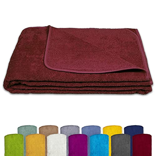 KiGATEX Frotteedecke Sommerdecke softig weich 100% Baumwolle 150x200 cm Öko-Tex Zertifiziert (Kirsche)