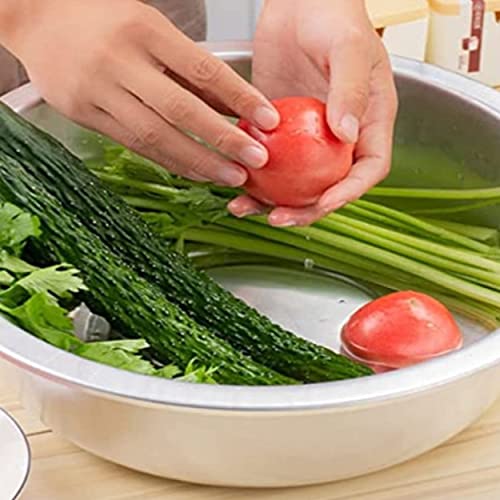 TrueCraftware-70-qt-Heavy-duty-Aluminum-Basin-with-tapered-edges-30-x-7-12-Made-in-TaiwanWashing-Bowl-for-Fruit-and-Vegetables-Bowl-Container-Camping-Bowl-for-Serving-Cooking-Baking