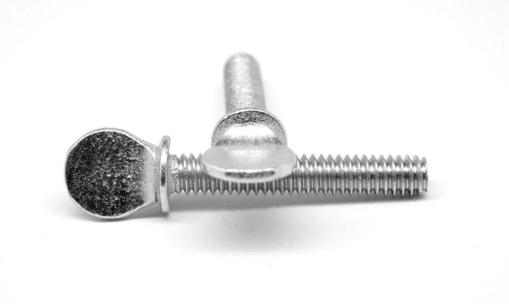 1/4-28 x 1/2 Fine Thread Thumb Screw Type A with Shoulder Low Carbon Steel Zinc Plated Pk 800