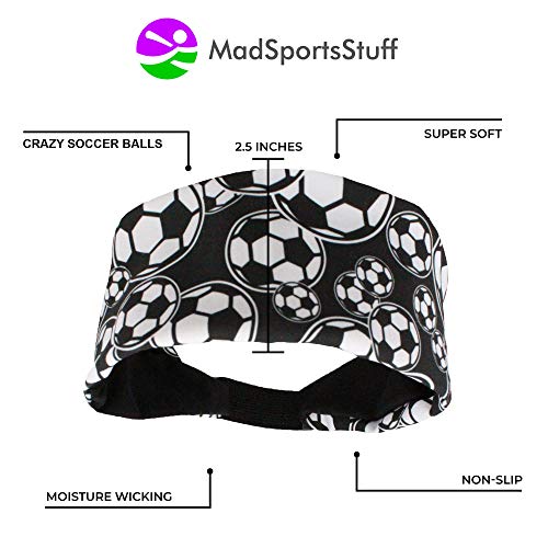 MadSportsStuff Crazy Soccer Headband with Soccer Ball Logos4