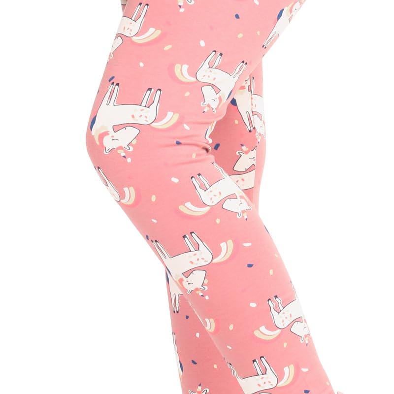 Image of ARIEL Cotton Printed Non-Transparent Regular Fit Ankle Length Leggings for Girls