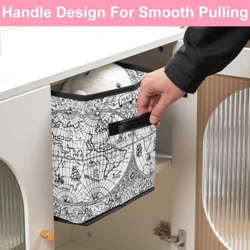 Boîte de rangement pliable en tissu cube pour jouet et placard - 7