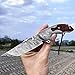 SPIRIT DEED Men's Damascus Folding Knife, 3.4 inch Damascus Steel Blade Redwood Handle EDC, Used for Camping and Hunting pocket knife