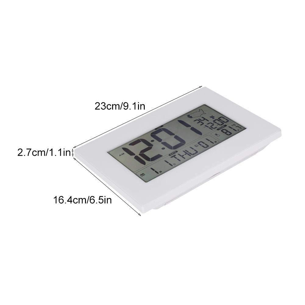 Termómetro Higrómetro, multifuncional Color de interior Digital Temperatura Humedad Medidor Reloj Nivel confort Clima(Blue,White)