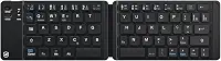 Mini Teclado Dobrável Bluetooth Sem Fio ABNT2 para Celular, Tablet e PC, Recarregável, Portátil, Ultra Compacto, Armor 30x8,5cm (Preto)