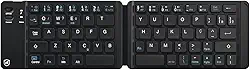 Mini Teclado Dobrável Bluetooth Sem Fio ABNT2 para Celular, Tablet e PC, Recarregável, Portátil, Ultra Compacto, Armor 30x8,5cm (Preto)