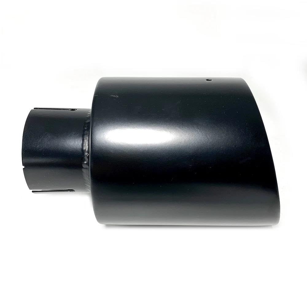 Silenziatore Scarico 1 Pz Nero Opaco in Acciaio Inox Silenziatore Terminale di Scarico Punta del Tubo di Scarico Universale Punta 51/54/57/60MM per BMW Auto Accessori(57MM IN-101MM out)