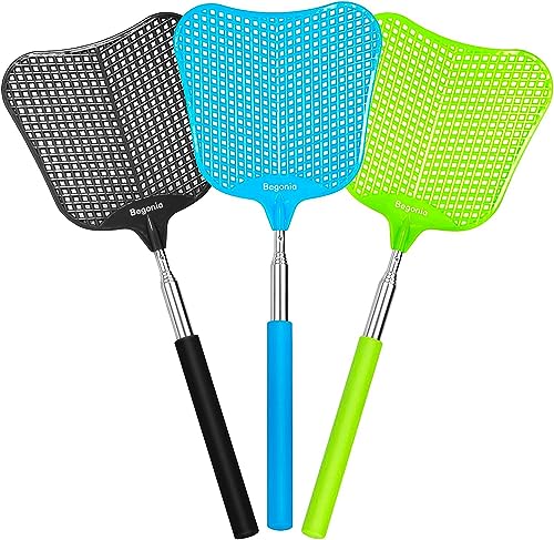 Telescopic Fly Swatter, Begonia Fly Swatter for...