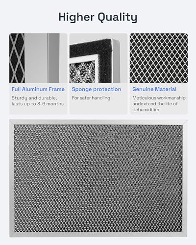 Image of HBN 125P Dehumidifier Washable Air Filter, Reusable Replacement Filter Compatible with HBN Dehumidifier, Pack of 1