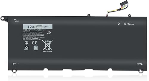 Ymawetia - Batería de repuesto para laptop Dell XPS 13 9360 Series compatible con P54G002 0RNP72 0TP1GT 0PW23Y 13-9360-D1605G D1605T D1609 D1609G