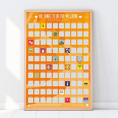 Poster Wellbeing Scratch Off multicolore affiche bien-être salon 46x59cm - 5