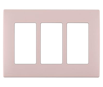 Leviton REWP3-FP Renu Three-Gang Screwless Snap-On Wallplate, Fresh Pink Lemonade