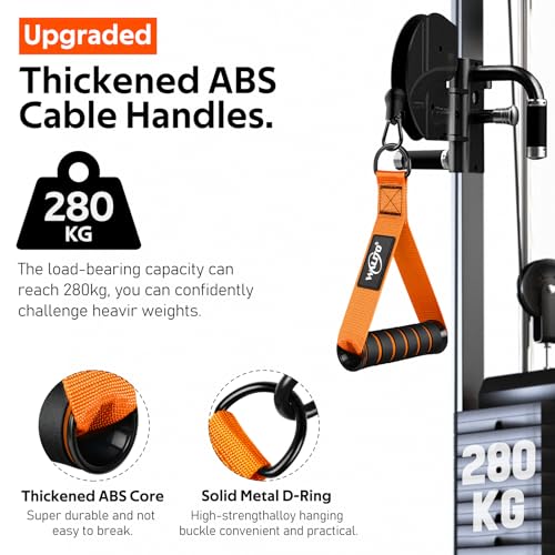 Image of Exercise Handles, Cable Machine Handles for Gym Cable Attachments Training | 2 Pack Heavy Duty Handle with Non Slip Grip for Cable Machines, Pull Down Workouts, Resistance Bands and Home Gym Equipment