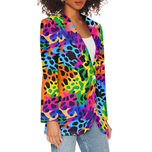 Womens Casual Blazers Flower Open Front Lightweight Button Work Office Jackets Plus Size with Pockets (2XS-3XL)2