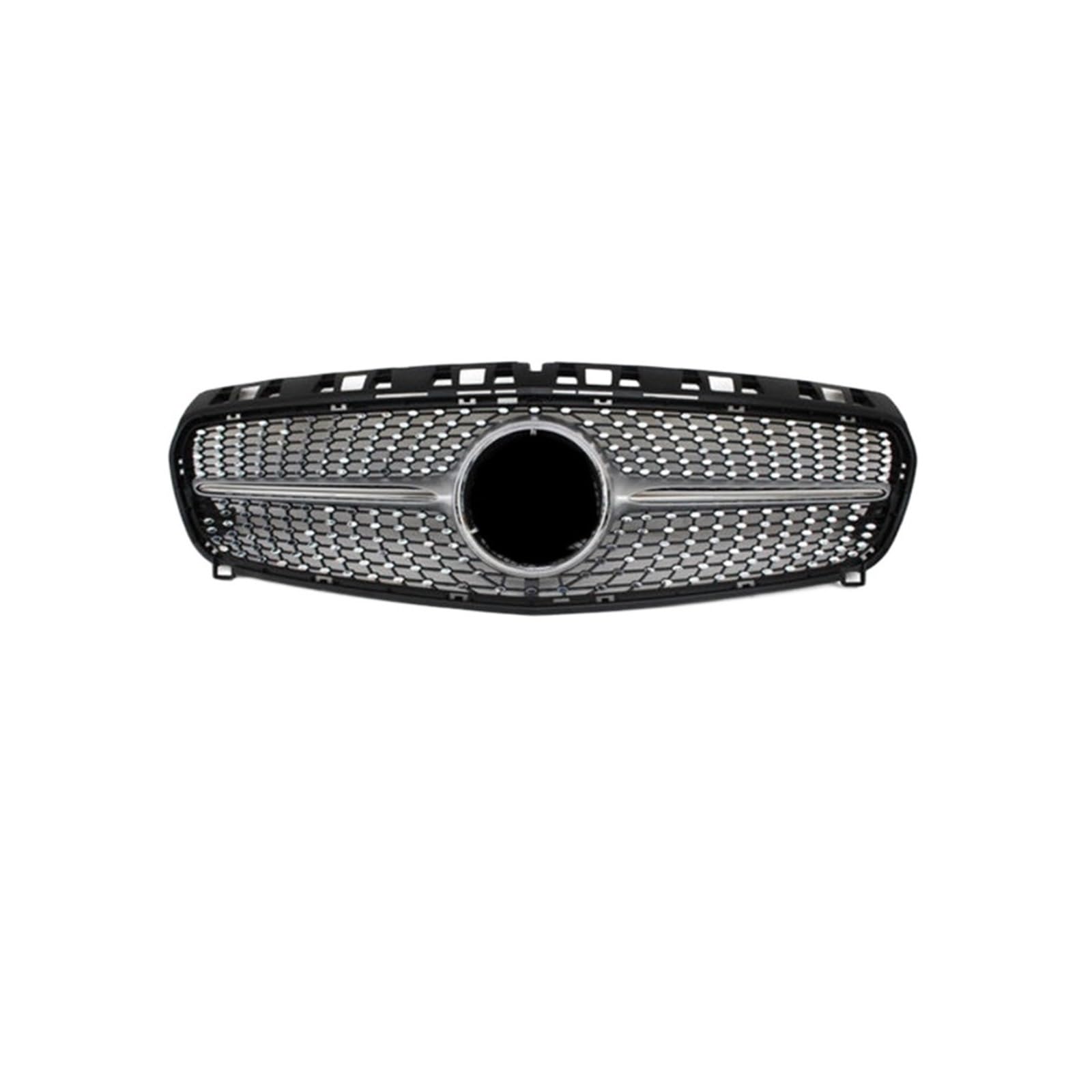 Griglia ABS Nero Argento Sostituzione Paraurti Anteriore Radiatore Diamanti Griglia Compatibile con Mercedes Classe A W176 2013-2015(Diamond Black)