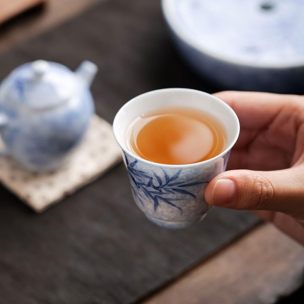 Tazas de té Pequeñas Taza de té pequeña hecha a mano, taza pintada a, tazón individual Personal, juego Kung Fu Taza de té de Kungfu