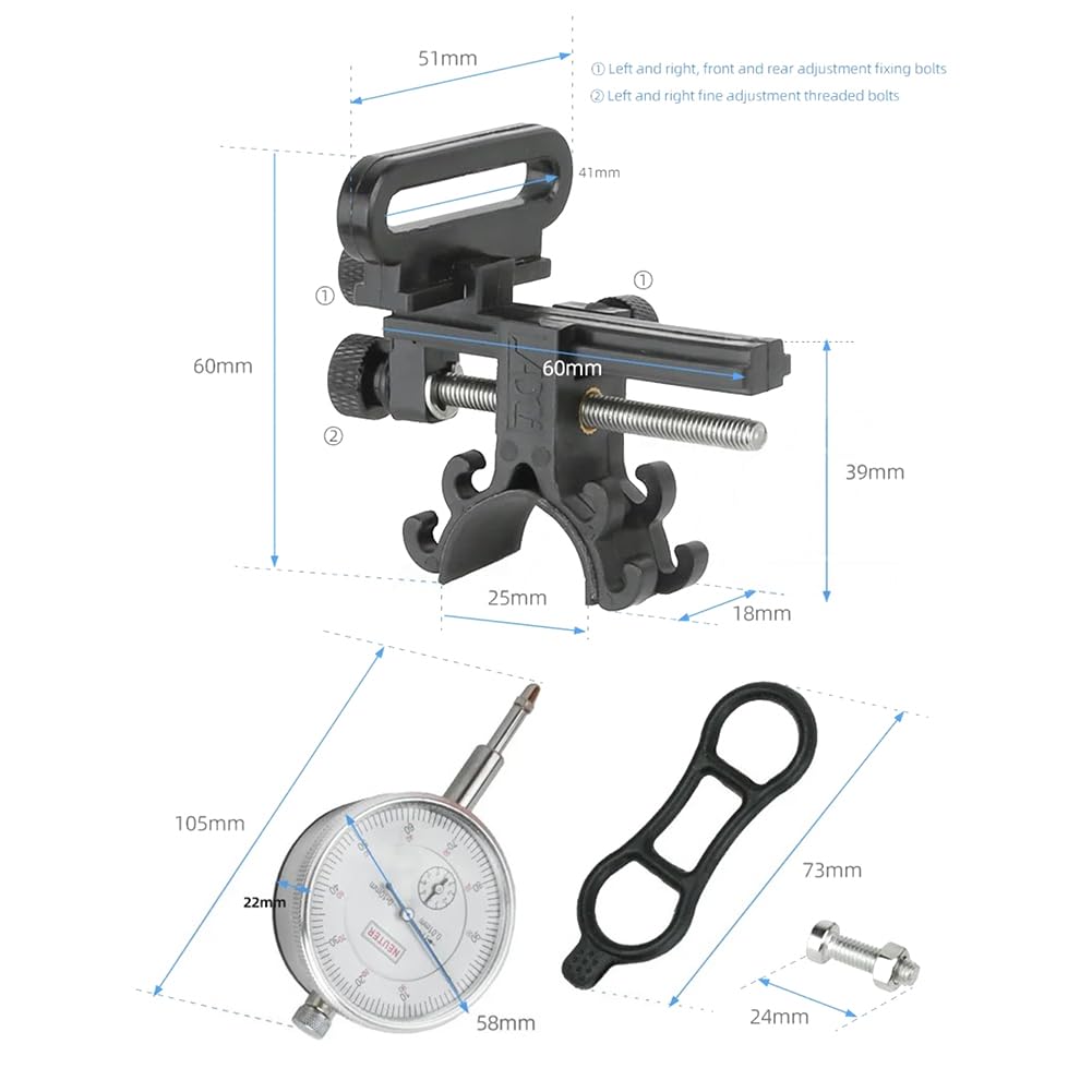Support rotatif de roue de vélo, support de centrage pour roues de vélo, jauge de jauge d'outils de réglage de jante de vélo avec jauge pour vélo de route 26", 27,5", 29", 700C