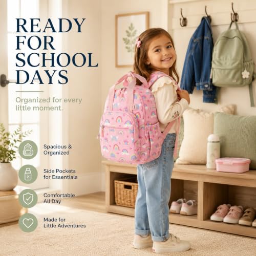 Image of Bluboon Toddler Backpack for Girls Boys 3-6 Cute 15 inch Preschool Kindergarten Backpacks Kids Daycare Bags School Travel (Age 4-8 (15 inch H Fit A4 Folder))