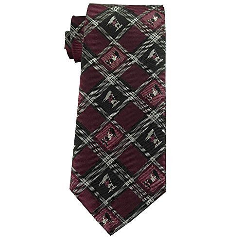 Youth Size Tie for boys age 8-14 Captain Moroni Burgundy Plaid Tie