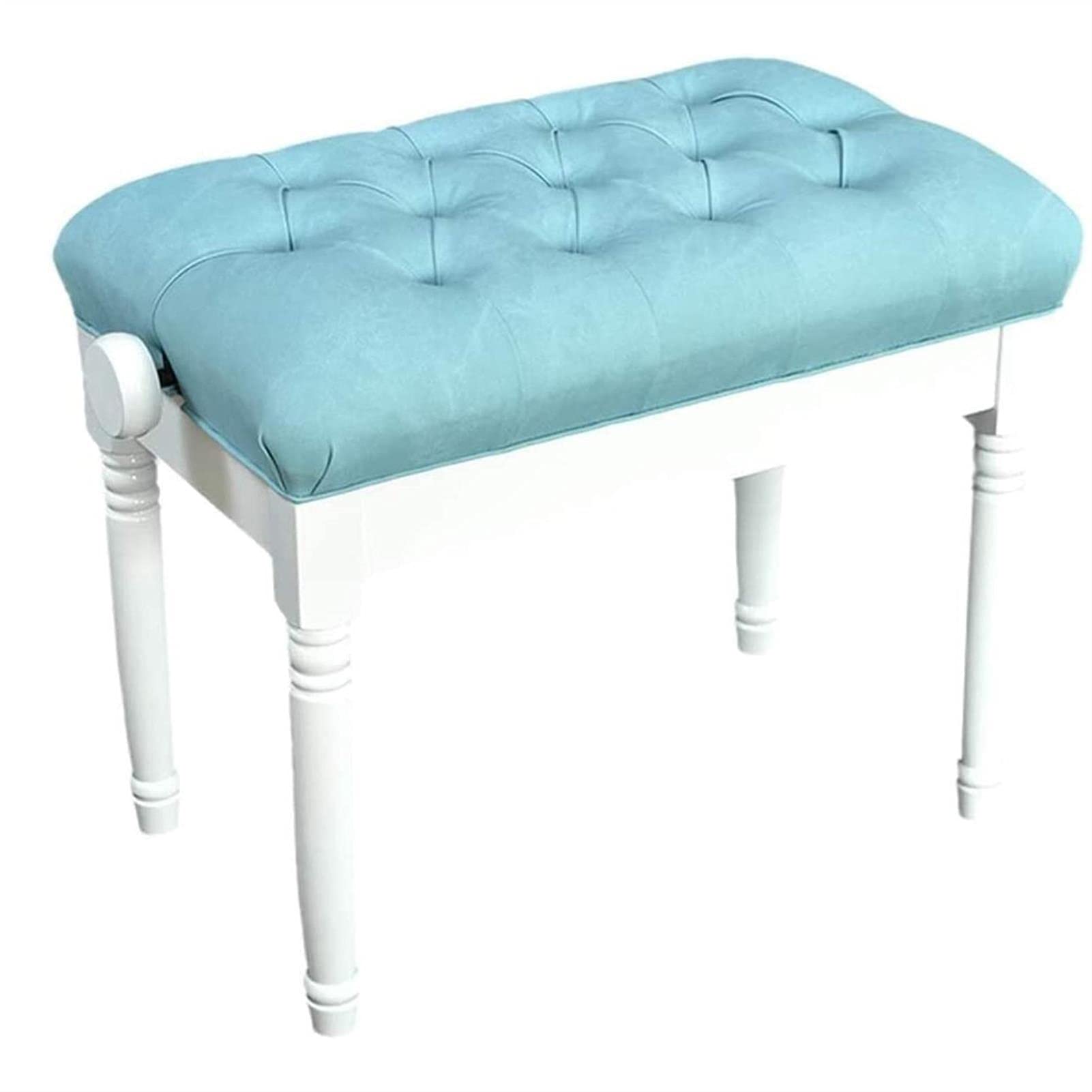Panche per Pianoforte, Sedia da Toeletta in Pelle, Cuscino Regolabile, Panche Imbottite per Tastiera del Pianoforte, Sgabello per Scarpe da Ingresso, Blu
