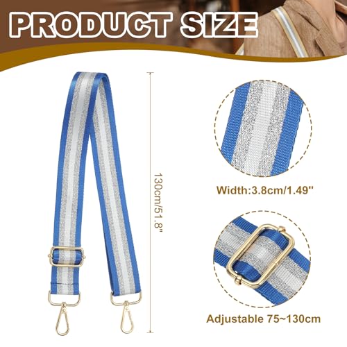 Image of PATIKIL Purse Strap, Wide Shoulder Strap Adjustable Crossbody Bag Straps Universal Replacement Shoulder Bag Belt for Women's Handbags Canvas Guitar Bag Backpack, Dark Blue