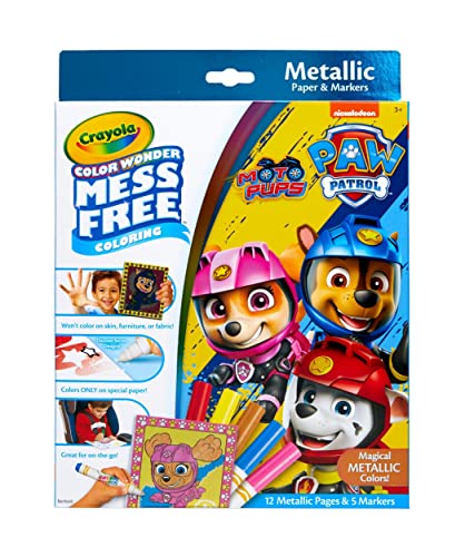 Crayola Paw Patrol Color Wonder Metallic Mess Free Coloring Set