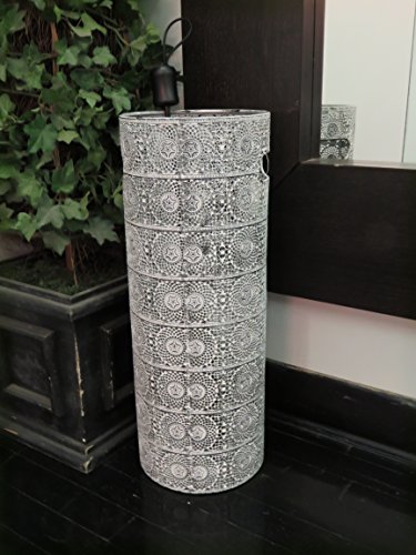Concepts Antique White Round Umbrella Rack/Umbrella Stand Lace Design 21" High Product Name #TOP2