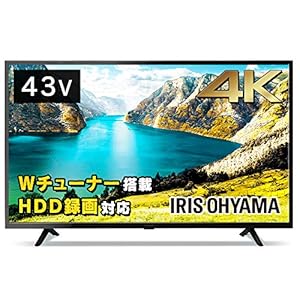 アイリスオーヤマ 43型 4K対応 液晶 テレビ 43インチ ブラック 43UB10P