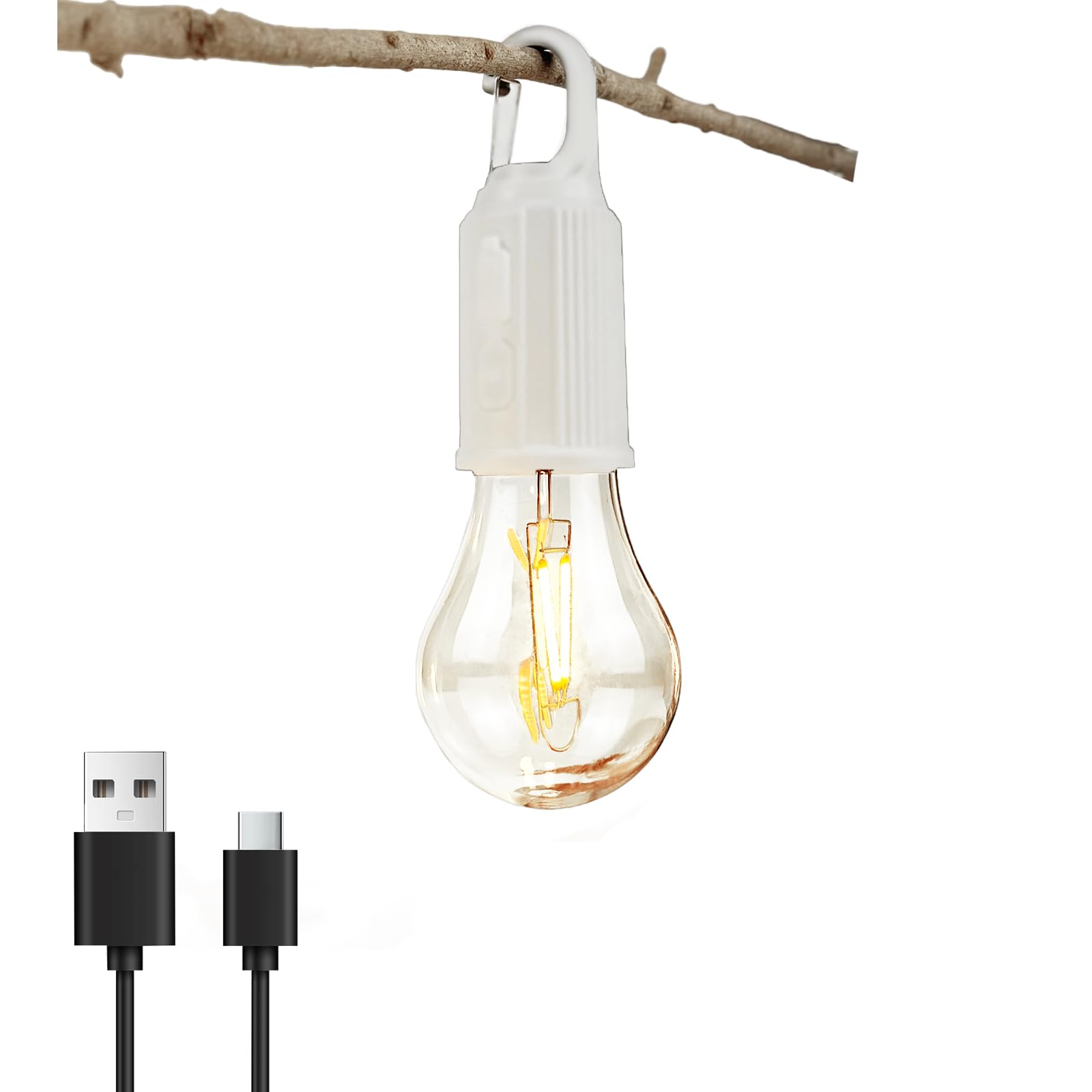 Camping Lights Rechargeable, Hanging Tent Lights Bulb with Hook, Timer Function, 3 Lighting Modes Tent Lamp for Camping, Hiking, Backpacking, Emergency Outage (B0D562X73W) Amazon Price History, Amazon Price Tracker