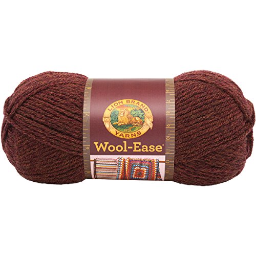 Image of Lion Brand Yarn 620-179 Wool-Ease Yarn, Chestnut Heather