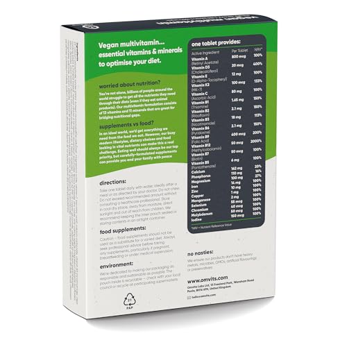 Vegan Multivitamins & Minerals - with High Strength Vitamin B12, D3, K2 & Iron - 180 Tablets in Low Waste Packaging - 6 Month Supply - Advanced Supplement for Men & Women - Palm Oil & GMO Free - Image 4