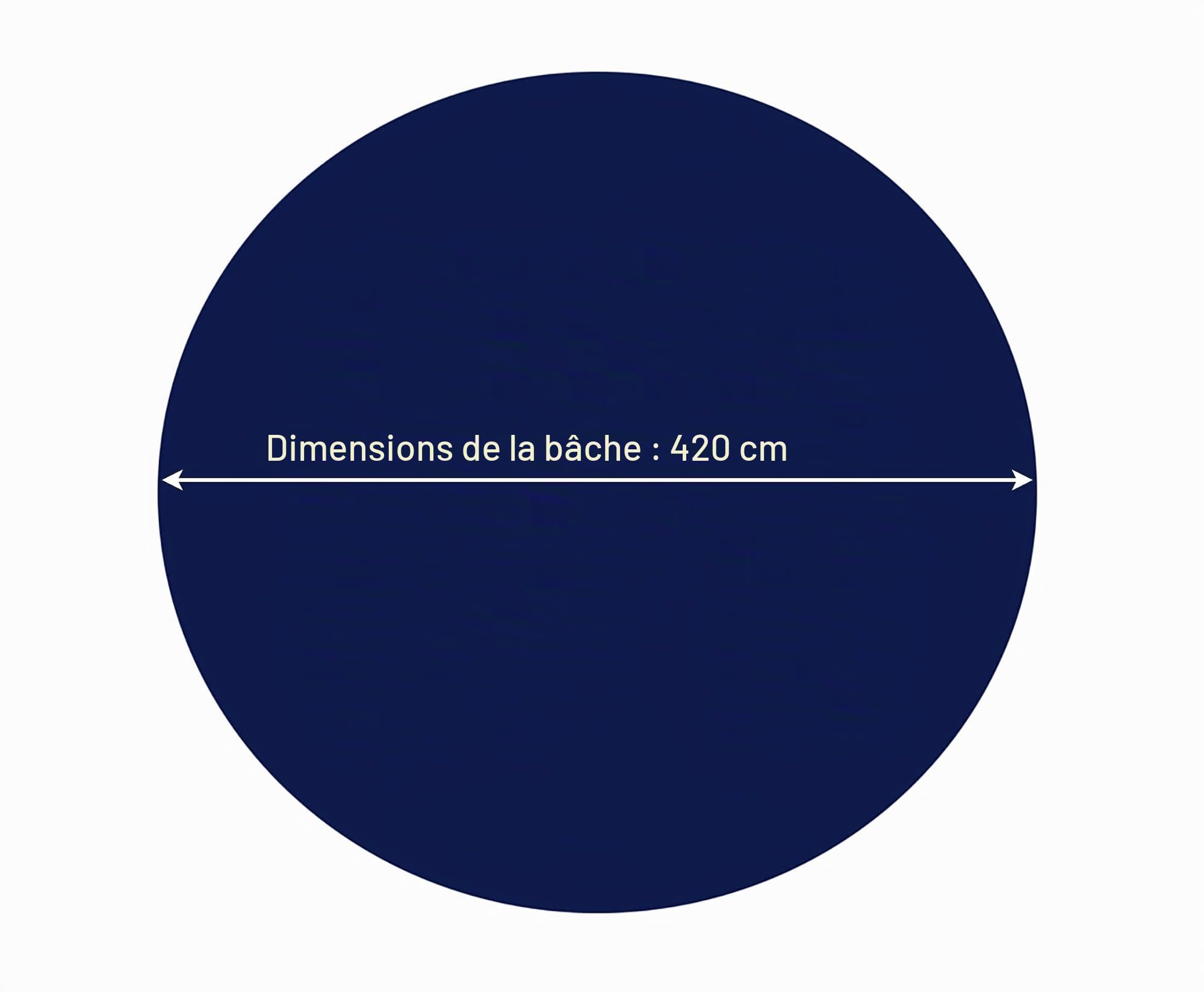 QUICK STAR Couverture de Piscine d'hiver Ronde 200g / m² pour Piscine de Taille 320-366 cm Dimension bâche ø 420 cm Bleu