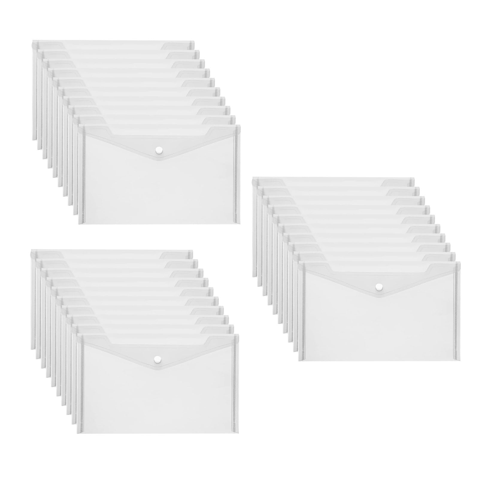 Tsophreniq Of 20/30 Easy File Management Sleeves Document Expanding Wallet Multipurpose Pouches Document Sleeves