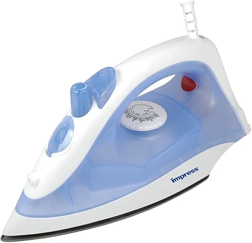 Impress Plancha básica para ropa  Antiadherente  Compacto  Spray  Vapor ajustable  Selector de tela  Cable giratorio  Ligero