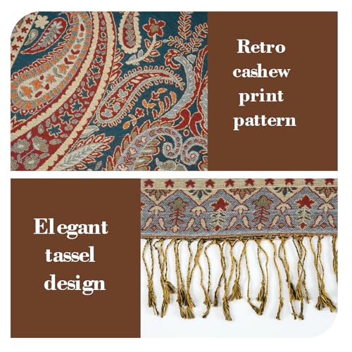 Fall Pashmina Shawl Wraps for Women Evening Dresses Elegant Soft Rave Scarf Festival Reversible Men Scarves4