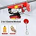 Electric Hoist with Wireless Remote Control, 440LBS 110V Electric Hoist & Lift with 40ft/20ft Lifting Height, Heavy Duty Material Handling Tool for Garage, Warehouse, Factory & Construction