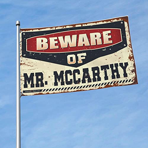 Drapeau drôle Mr McCarthy cadeau idéal pour chambre d'ado et homme