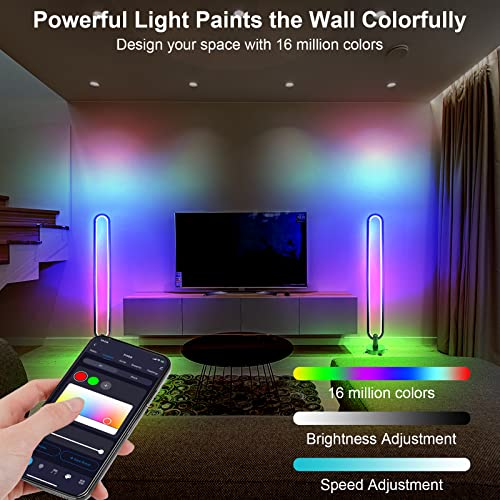 RGBW Lampadaire LED, ERAY Smart WiFi Lampadaire sur Pied Lampe d'Ambiance Multicolore Dimmable avec Télécommande et APP, Musique Sync, Lampe Moderne Decoration Intérieur, Salon, Chambre, Salle de Jeux - Image 4