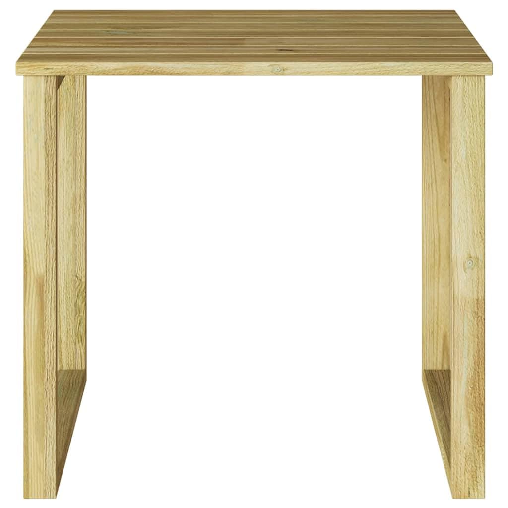 vidaXL Tavolo Naturale 50,5 x 50 x 46 cm Legno di Pino impregnato, Tavolino da Giardino e terrazza, Design Compatto e Resistente, arredo Versatile per Patio e Lounge