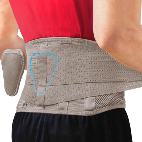 Sparthos Back Brace for Women &amp; Men, Sciatica, Lower Back Pain - Taupe-S