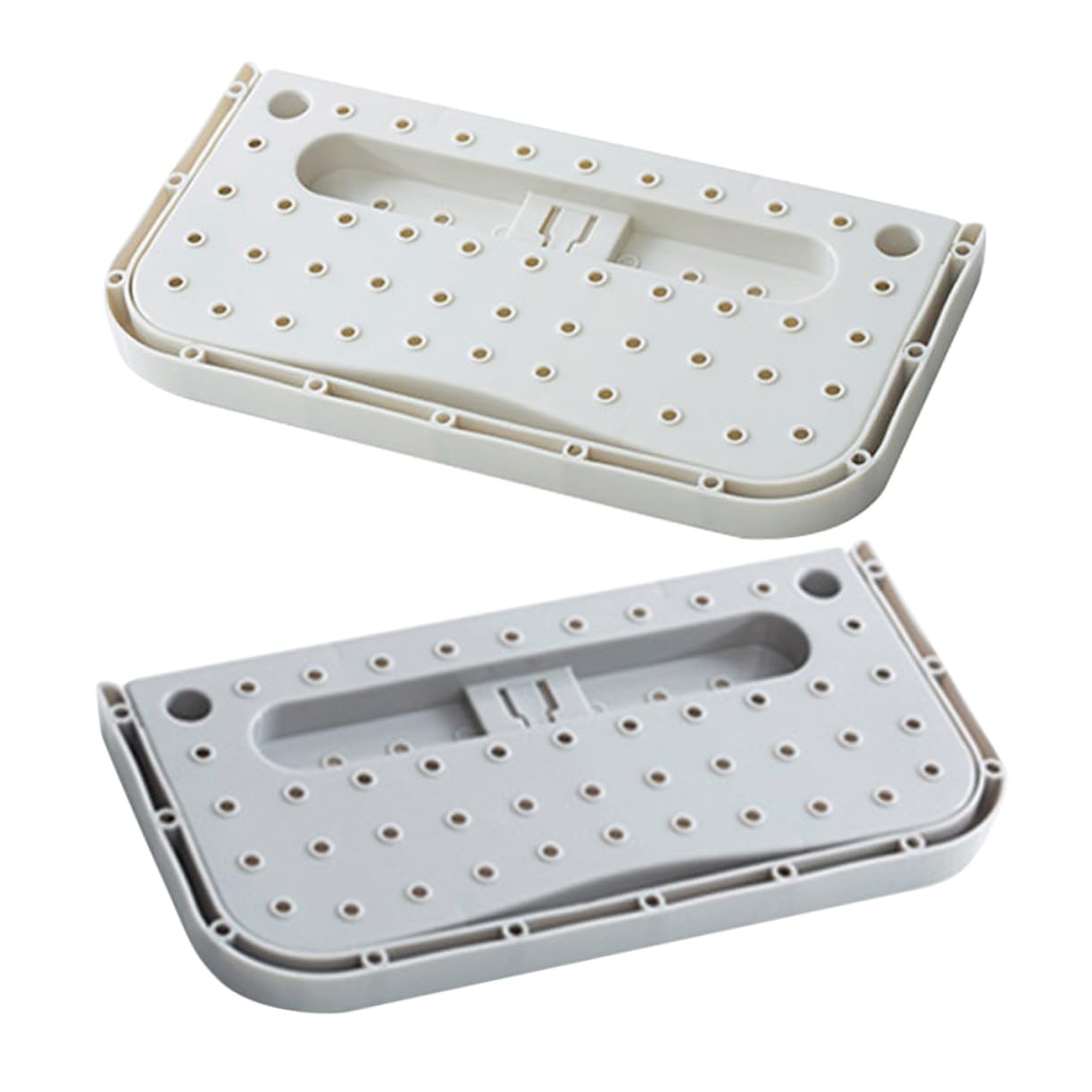 VALICLUD 2pcs Wall Mounted Foldable Shoe Rack with Suction Cups Space Saving Hanging Storage Organizer for Slippers and Shoes for Entryway Closet and Apartments