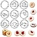 Kiiwah 9 Stück Weihnachten Linzer Ausstecher Set, Mini Edelstahl Keksausstecher Klein Weihnachten Ausstecher für Plätzchen, Backform, Kekse und Fondant