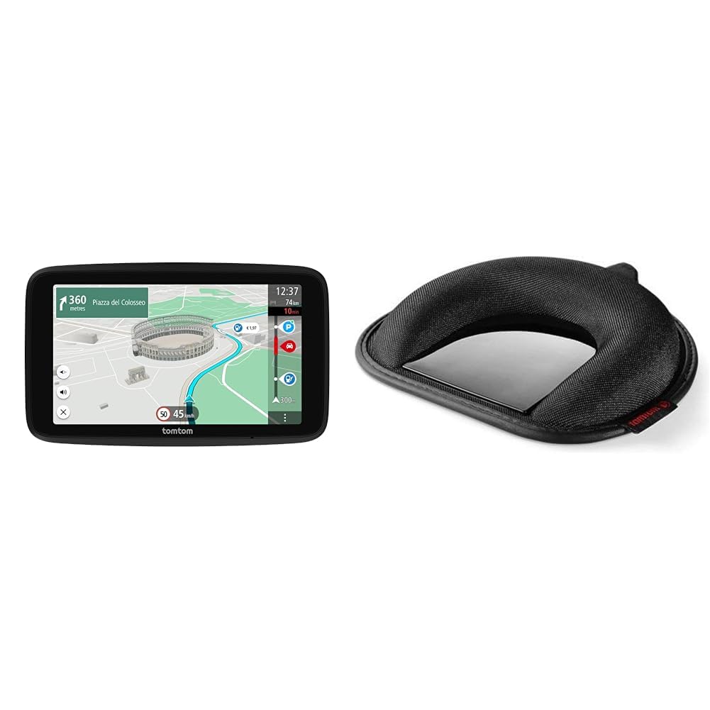 TomTom GO Superior (6") - Navigatore Auto, Info Traffico, Tutor, Autovelox, Mappe Mondo, Aggiornamenti WiFi, Prezzi Benzina & Supporto per cruscotto, compatibile con tutti i modelli TomTom.