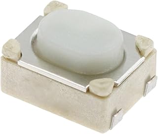 100 Uds DC12V 50mA Micro botón interruptor táctil SMD 4Pin 3X4X2,5 MM táctil blanco (Color : Reel Bind Foot)