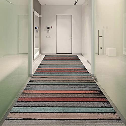 Alfombra vinílica de pasillo 60x430cm de estilo moderno gris 3