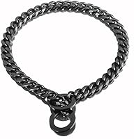 Vista 11 de Collar de Cadena de Perro de Oro Rosa 11mm/15mm/19mm de Acero Inoxidable Cadena de Eslabones Cubanos para Perros Pequeños, Medianos y Grandes