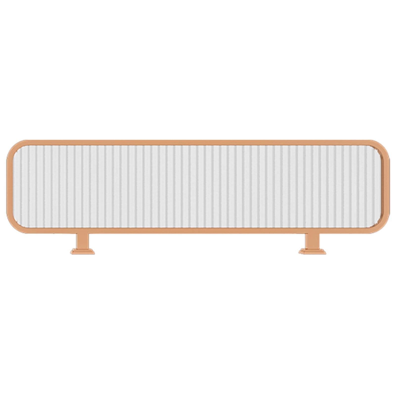 HYLWSXVP Rose Gold Stainless Steel Room Dividers Semi Privacy Partition Panels Striped Glass Low Fencing for Restaurants Bars Hotels & Offices (7.87"x55.12")