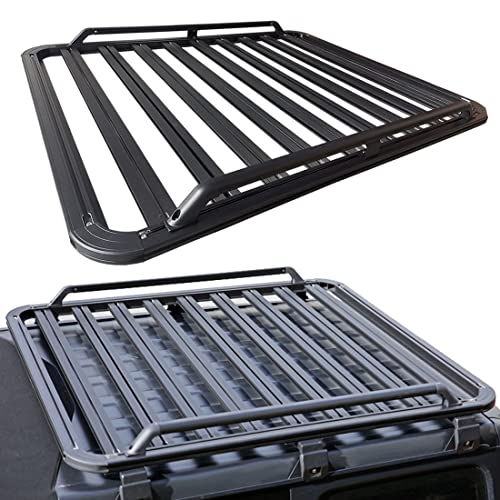 Heavy Duty Hard Rooftop Cargo Basket for 2018-2024 Jeep Wrangler 2 dr 4dr SUV Cargo Carrier Rack Basket