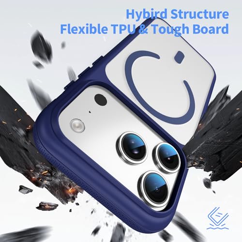 Coque iPhone 17 Pro mate protection militaire et élégance bleue - 4