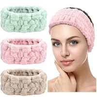 3-teiliges Spa Stirnband & Armband Set – Weiches Frottee Für Gesichtspflege & Sport